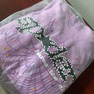 Purple Spider Graphic Sweatshirt